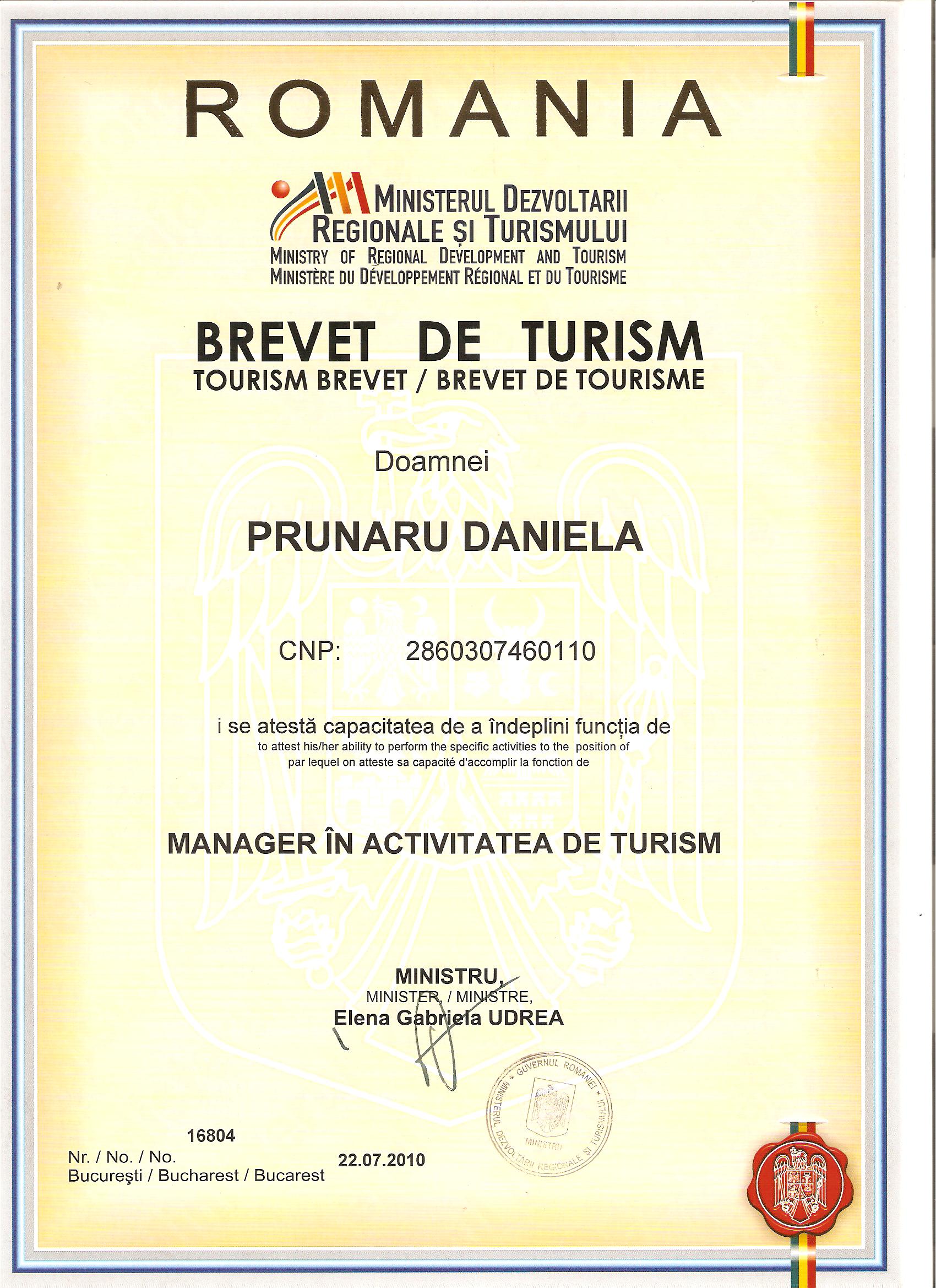 Brevet turism